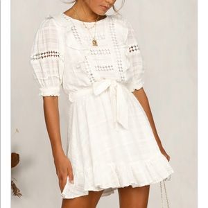 NWT WHITE EYELET COTTON DRESS